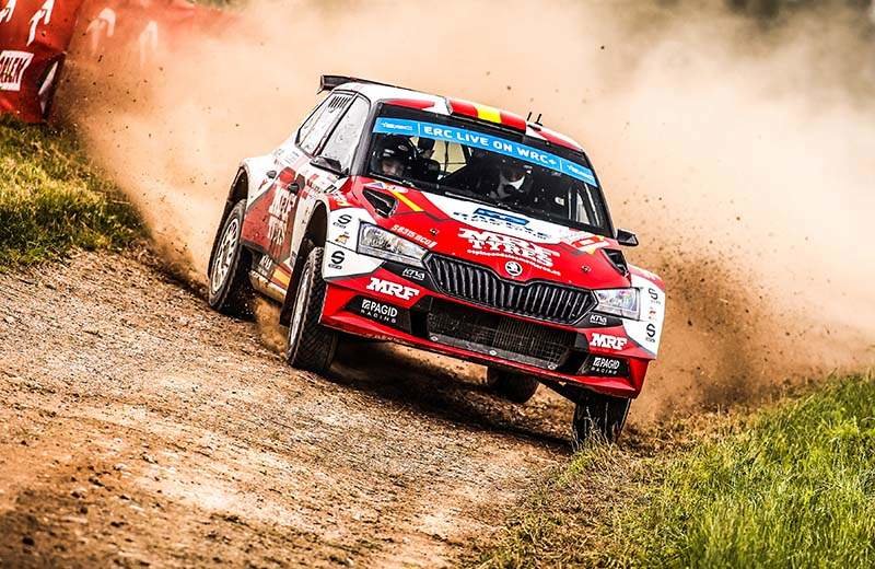 Efren LLARENA at FIA European Rally Championship in Mikolajki, Poland on 12th June 2022 // @World / Red Bull Content Pool // SI202206120145 // Usage for editorial use only // 