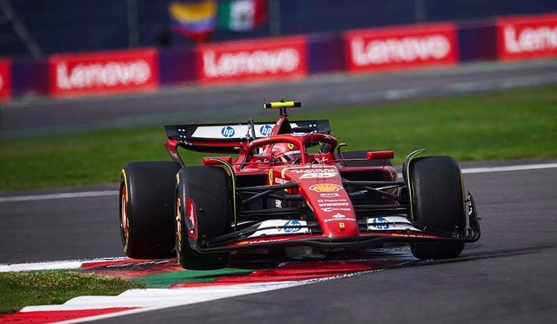 55 SAINZ Carlos (spa), Scuderia Ferrari SF-24, action during the Formula 1 Gran Premio de la Ciudad de Mexico 2024, 20th round of the 2024 Formula One World Championship from October 25 to 27, 2024 on the Autodromo Hermanos Rodriguez, in Mexico City, Mexico - Photo Eric Alonso / DPPI