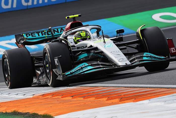 Formel 1 - Mercedes-AMG Petronas Motorsport, Großer Preis der Niederlande 2022. Lewis Hamilton 

Formula One - Mercedes-AMG Petronas Motorsport, 2022 Dutch GP. Lewis Hamilton 
